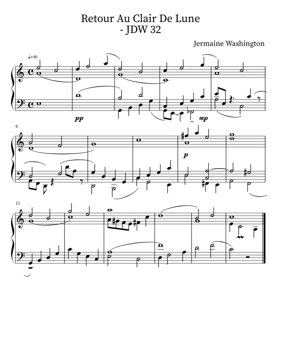 Retour Au Clair De Lune Voice scores gallery preview page 1