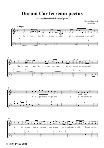 Legrenzi-Durum Cor ferreum pectus,Op.10 No.3,in c minor