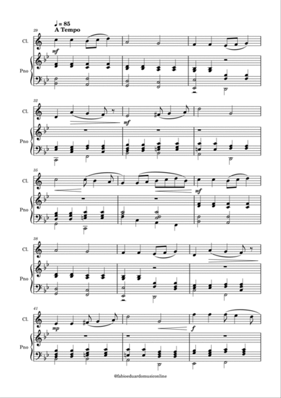 Pomp and Circumstance B-Flat Clarinet scores gallery preview page 3