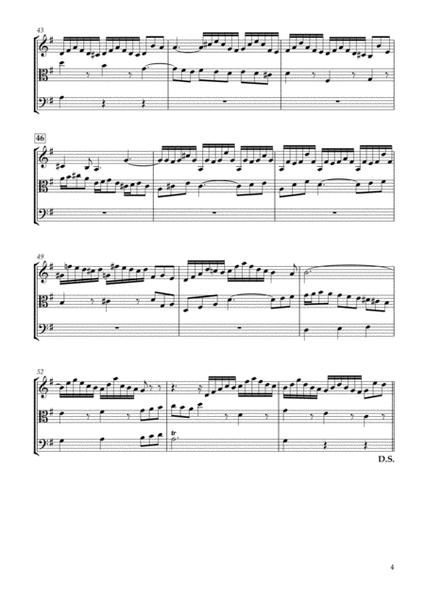 Six Schubler Chorales No.6 BWV 650 "Kommst du nun, Jesu, von Himmel herunter." for String Trio image number null