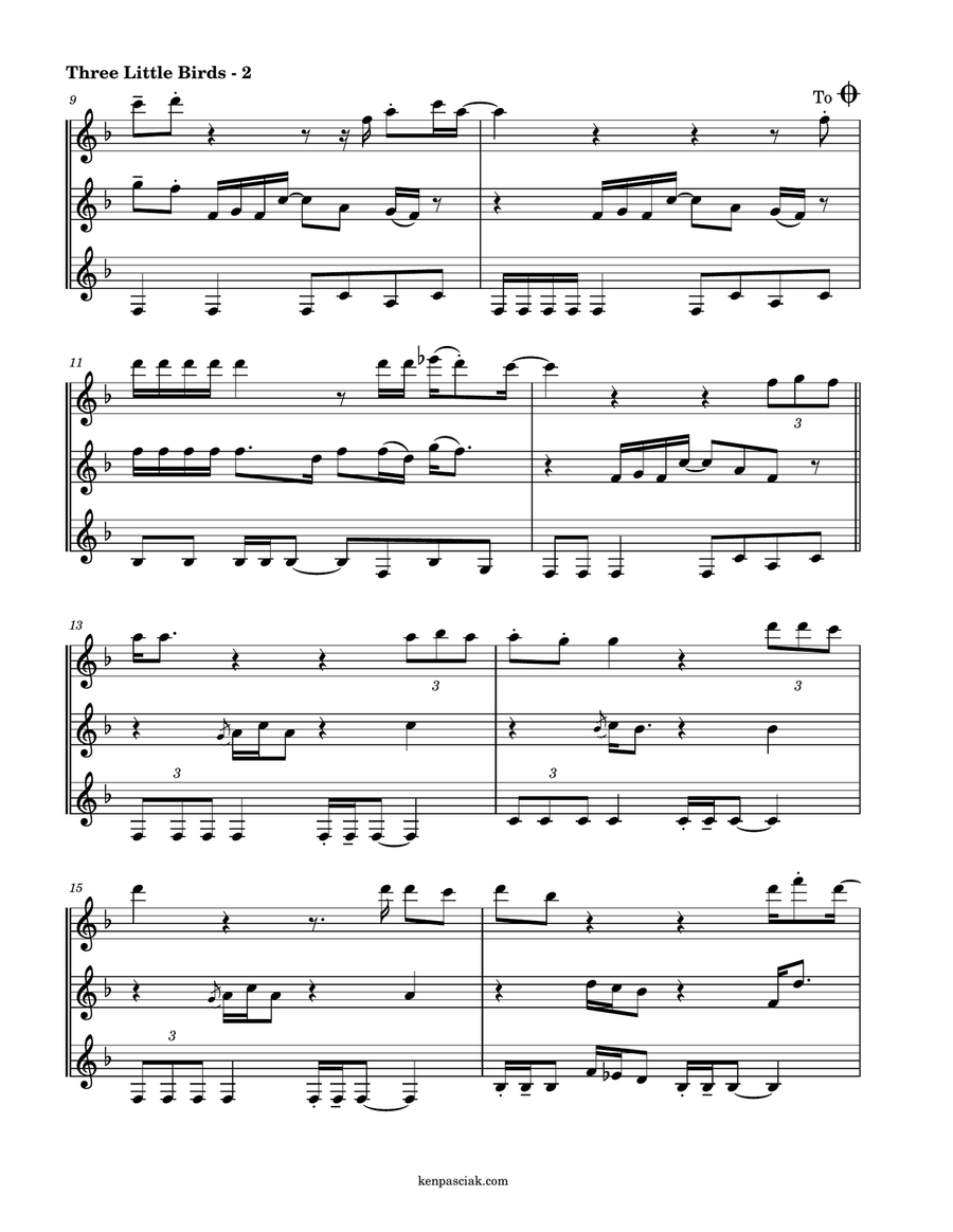 Three Little Birds Three Little Birds Woodwind Trio scores gallery preview page 4