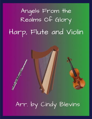 Book cover for Angels From the Realms of Glory, for Harp, Flute and Violin