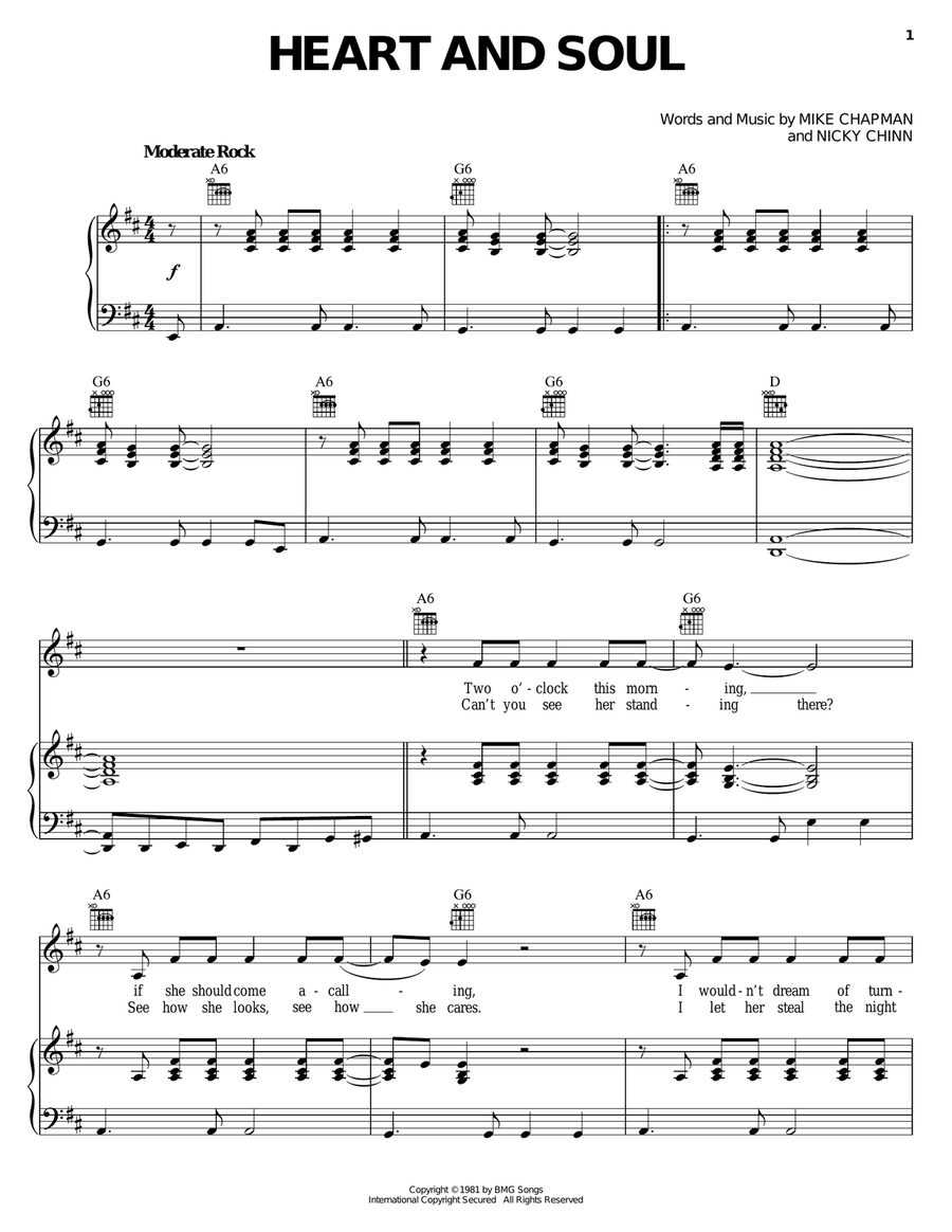 Heart And Soul Heart And Soul Piano, Vocal, Guitar scores gallery preview page 1