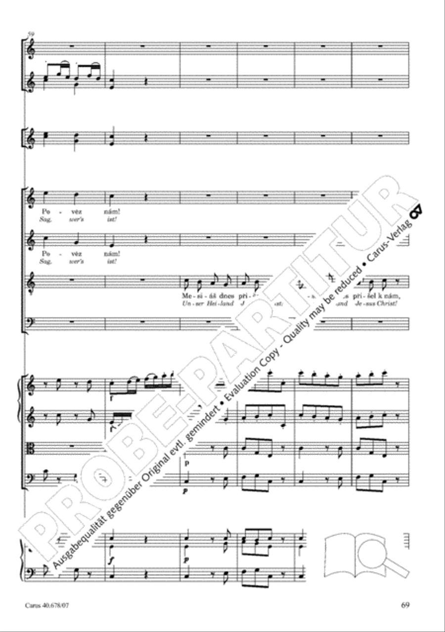 Missa pastoralis bohemica 4-Part scores gallery preview page 82