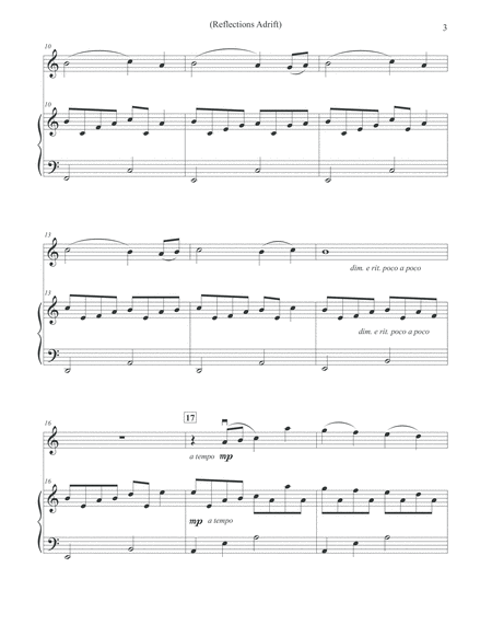 Reflections Adrift - Violin & Piano by James Michael Stevens Violin Solo - Digital Sheet Music
