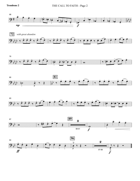 A Journey To Hope (A Cantata Inspired By Spirituals) - Trombone 2