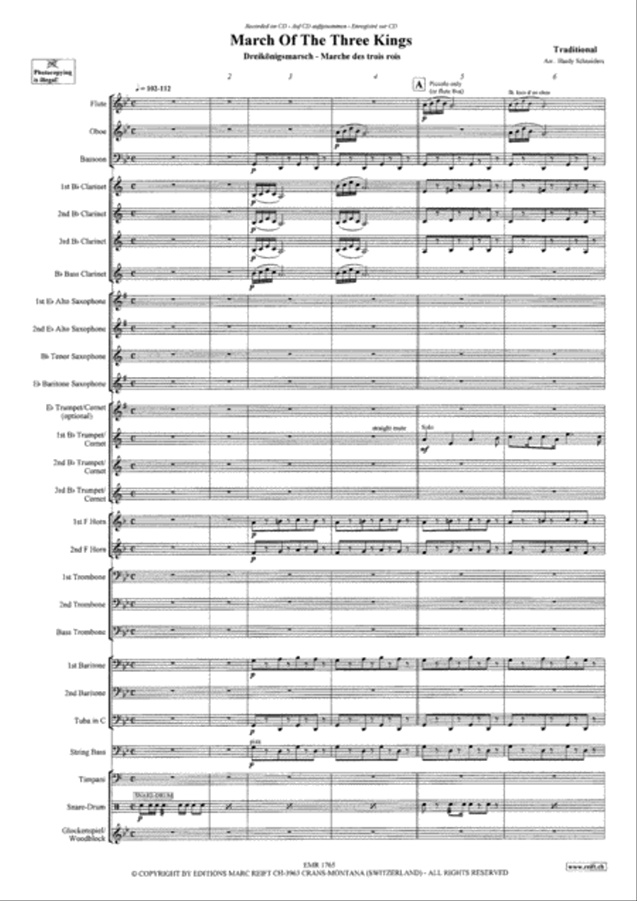 March Of The Three Kings March Of The Three Kings Concert Band scores gallery preview page 4