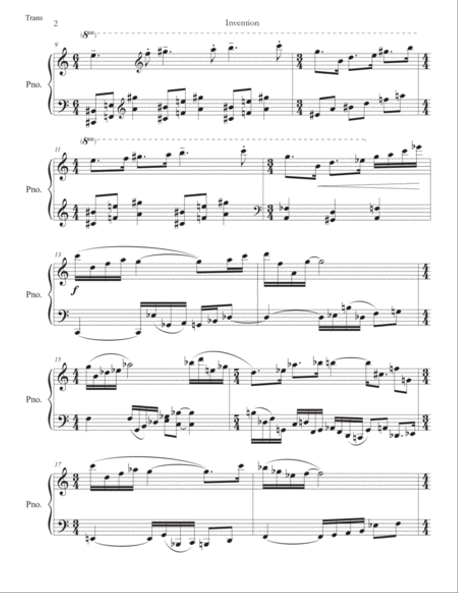 Invention Piano Solo scores gallery preview page 3