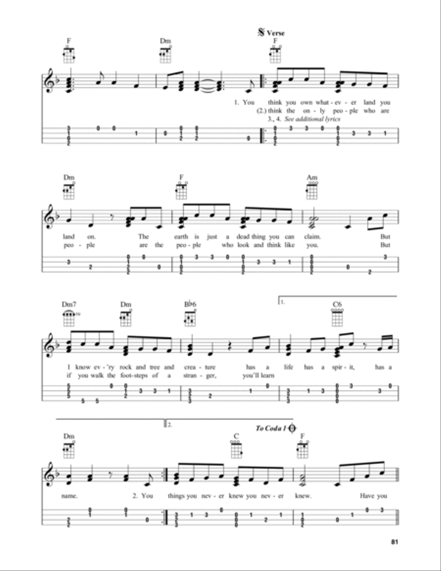 Colors Of The Wind (from Pocahontas) (arr. Fred Sokolow) Ukulele scores gallery preview page 2