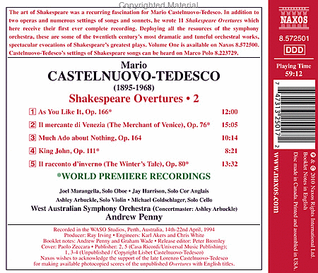 Volume 2: Shakespeare Overtures image number null