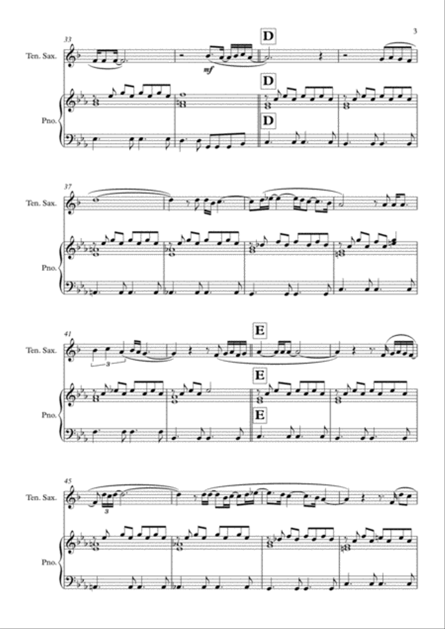 All In Love Is Fair Tenor Saxophone scores gallery preview page 3