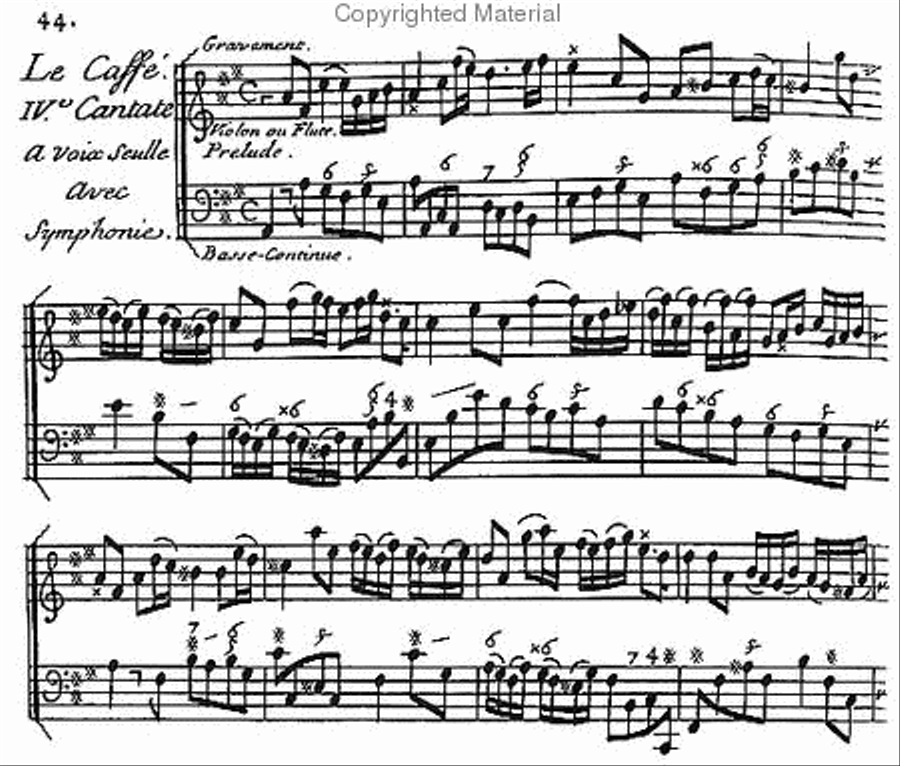 Le caffe (cantata, extract from Book III) - 1703