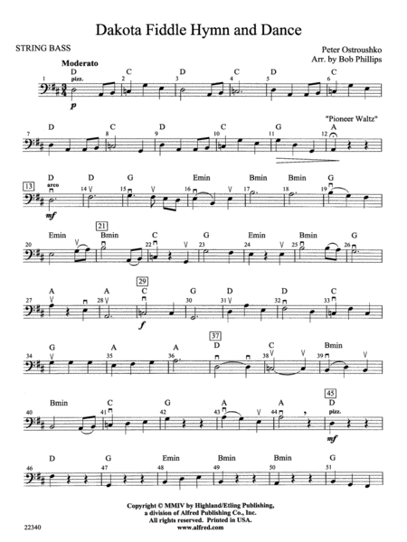 Dakota Fiddle Hymn and Dance: String Bass