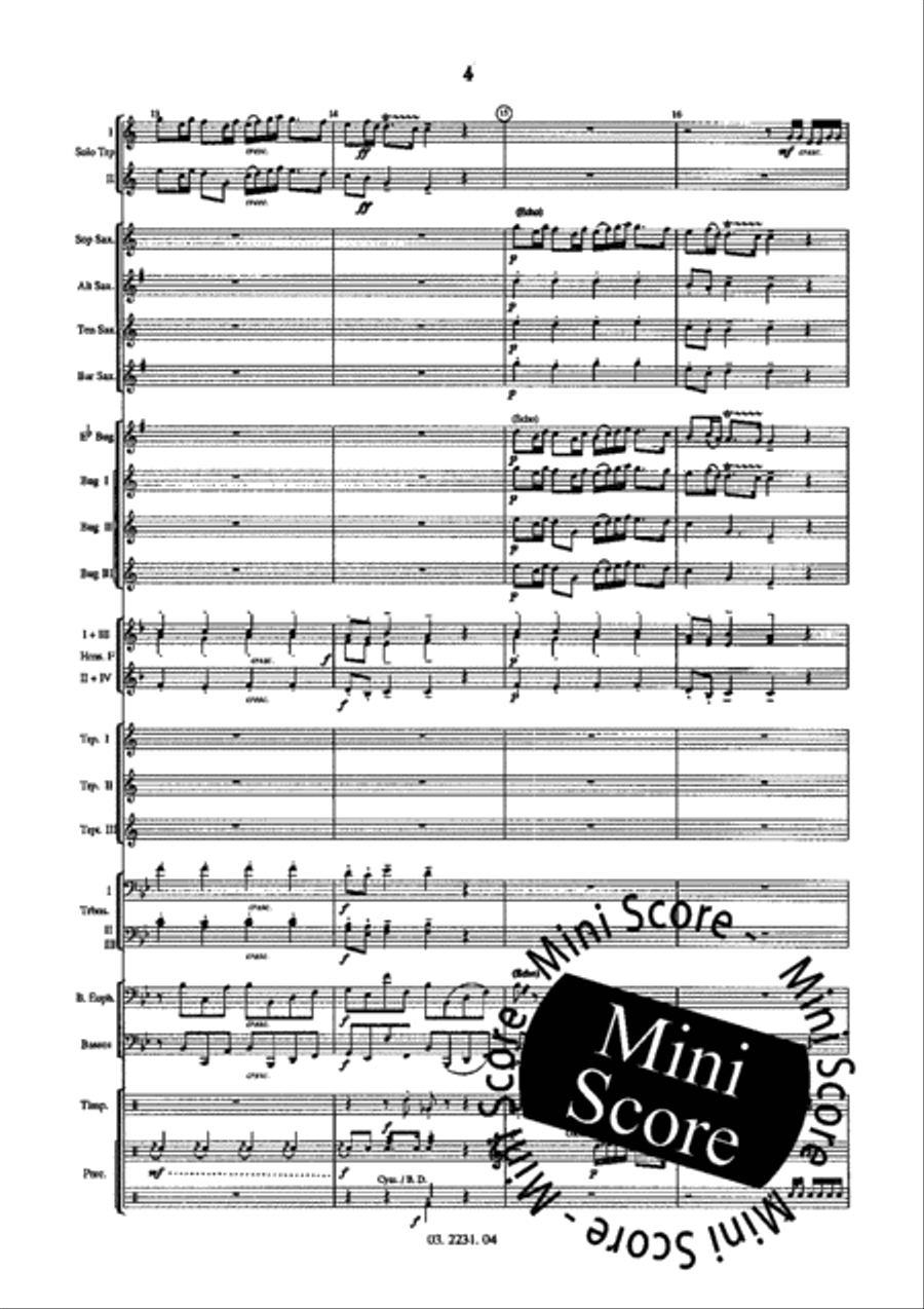 Trumpet Tune Fanfare Band scores gallery preview page 10