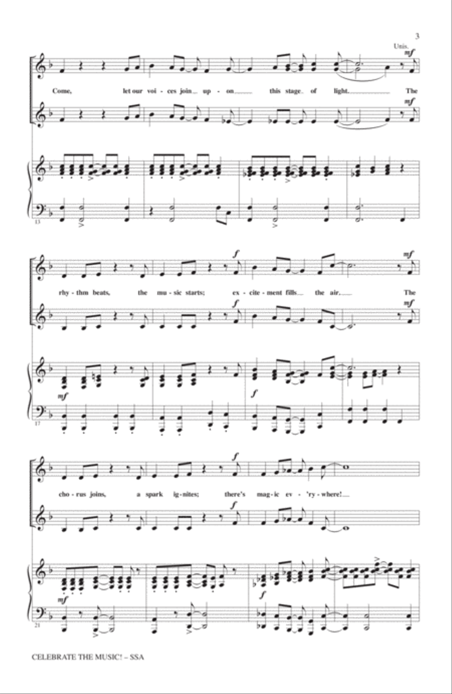 Celebrate The Music! SSA scores gallery preview page 2