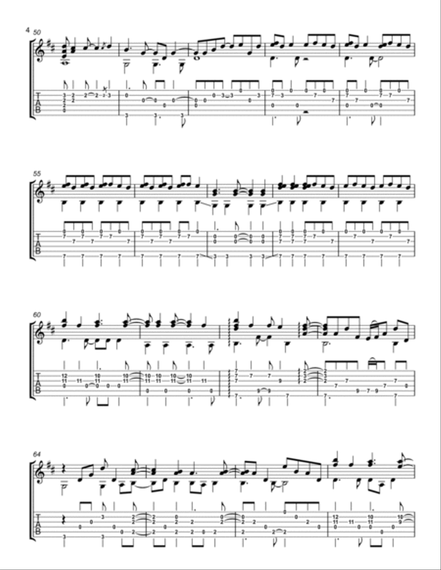 Everlong Acoustic Guitar scores gallery preview page 4