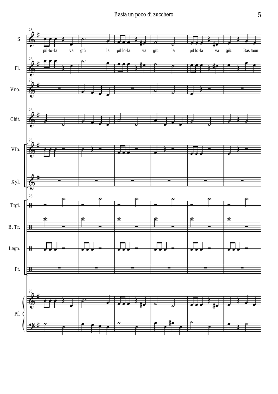 Basta un poco di zucchero Unison Choir scores gallery preview page 5