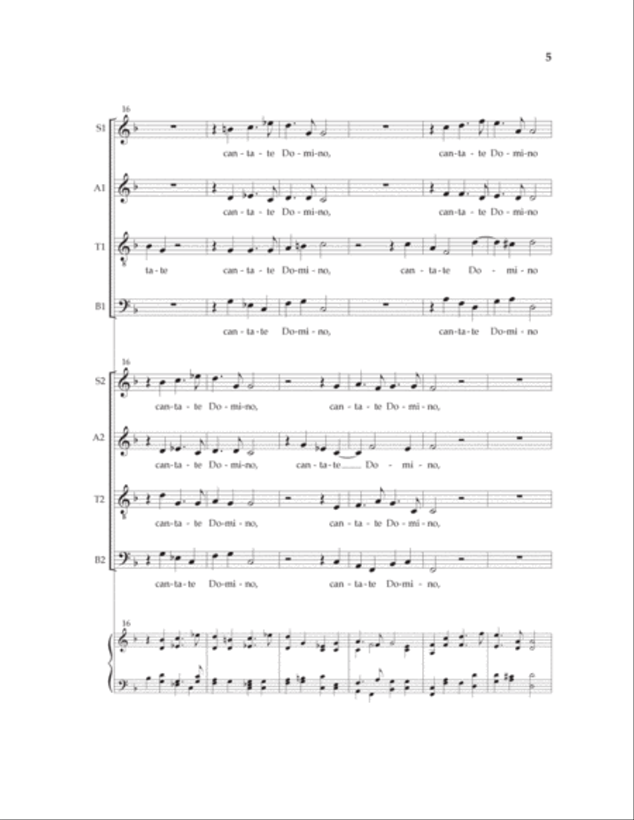 Cantate Domino SSAATTBB scores gallery preview page 4