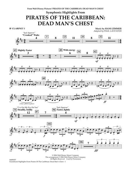 Soundtrack Highlights from Pirates Of The Caribbean: Dead Man's Chest - Bb Clarinet 1
