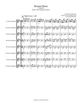 Russian Dance ("Trepak") (from "The Nutcracker Suite") (F) (Alto Saxophone Octet)