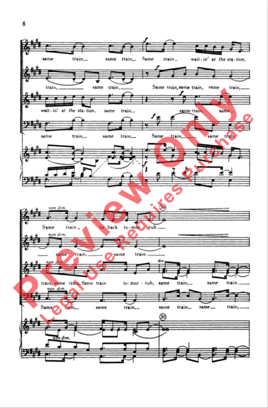 Same Train 4-Part scores gallery preview page 7