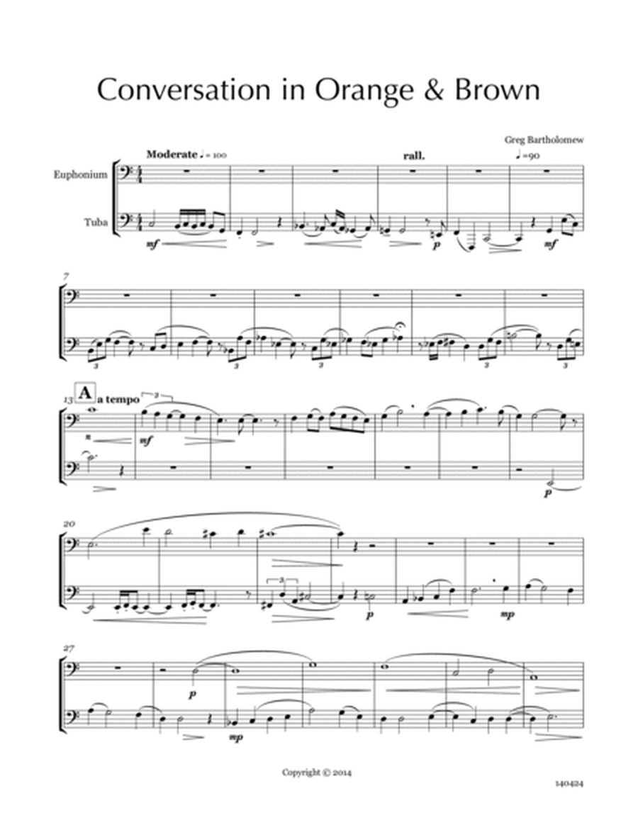 Conversation in Orange & Brown for Euphonium & Tuba image number null