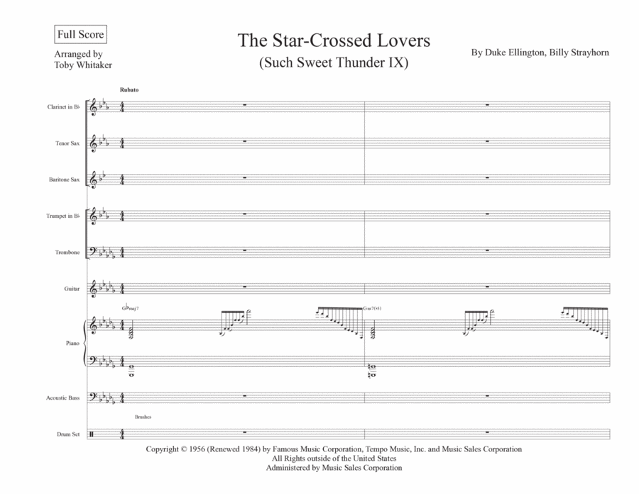 The Star-Crossed Lovers Jazz Ensemble scores gallery preview page 1