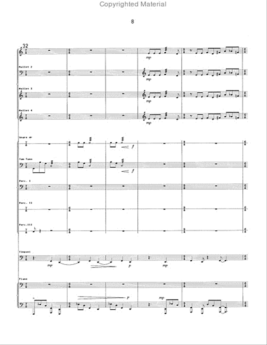 Dance Music Percussion Ensemble scores gallery preview page 9