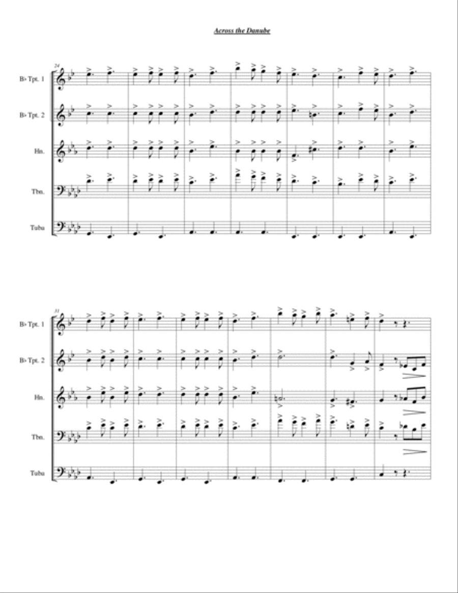 Across the Danube Chamber Music scores gallery preview page 5