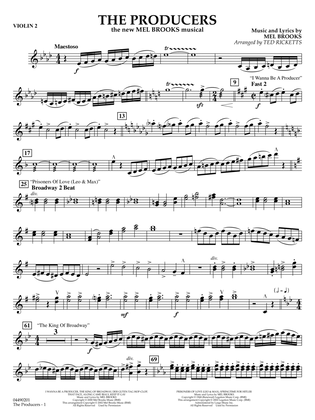 The Producers (arr. Ted Ricketts) - Violin 2