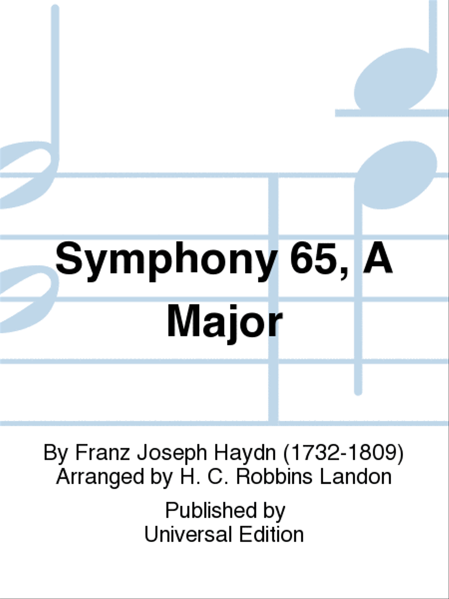 Symphony 65, A Maj Orchestra scores gallery preview page 1
