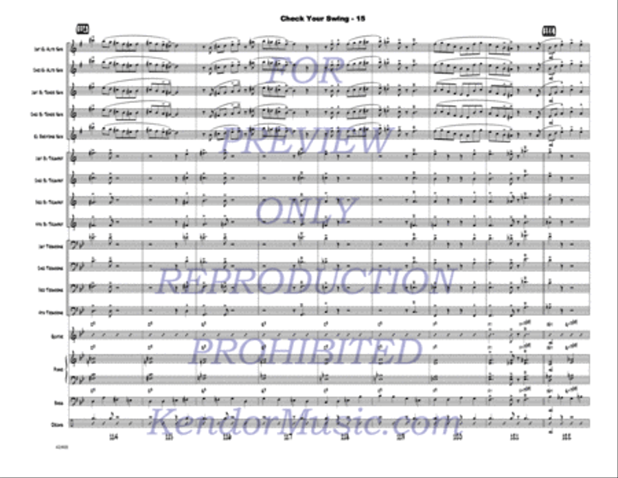 Check Your Swing Check Your Swing Jazz Ensemble scores gallery preview page 16