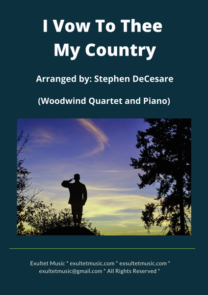 I Vow To Thee My Country (Woodwind Quartet and Piano) image number null