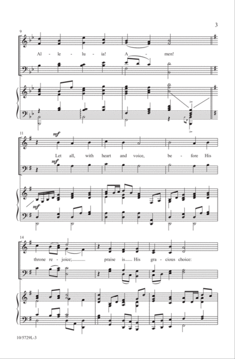 Come, Christians, Join to Sing 4-Part scores gallery preview page 3