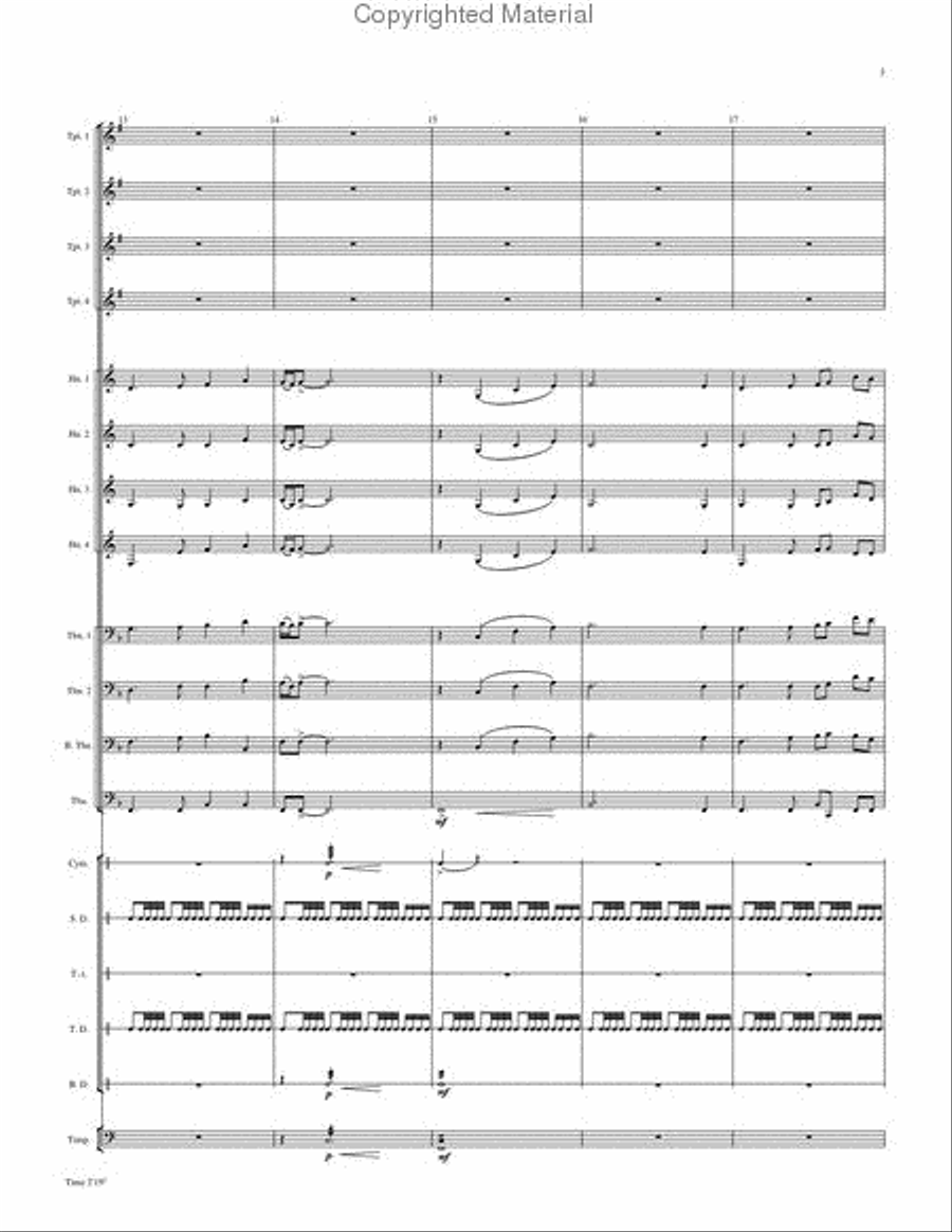 Fanfare and Processional Horn scores gallery preview page 5