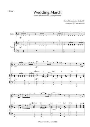 Book cover for Wedding March - Violin and piano Mendelssohn