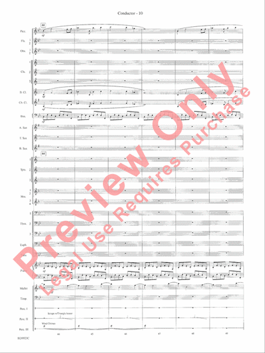 The Winds of Poseidon (from The Odyssey (Symphony No. 2)) Concert Band scores gallery preview page 14
