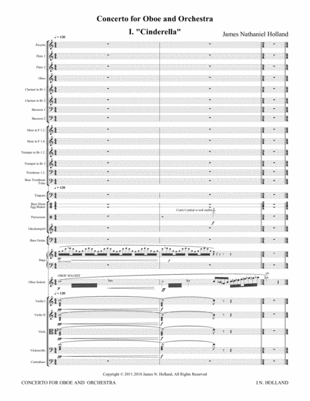 Concerto for Oboe, Full Score and Individual Parts image number null