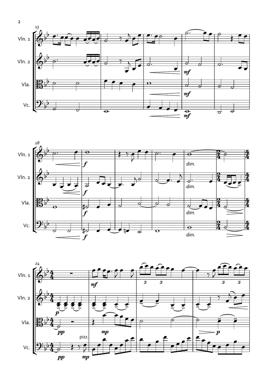 Nella Fantasia String Quartet scores gallery preview page 2