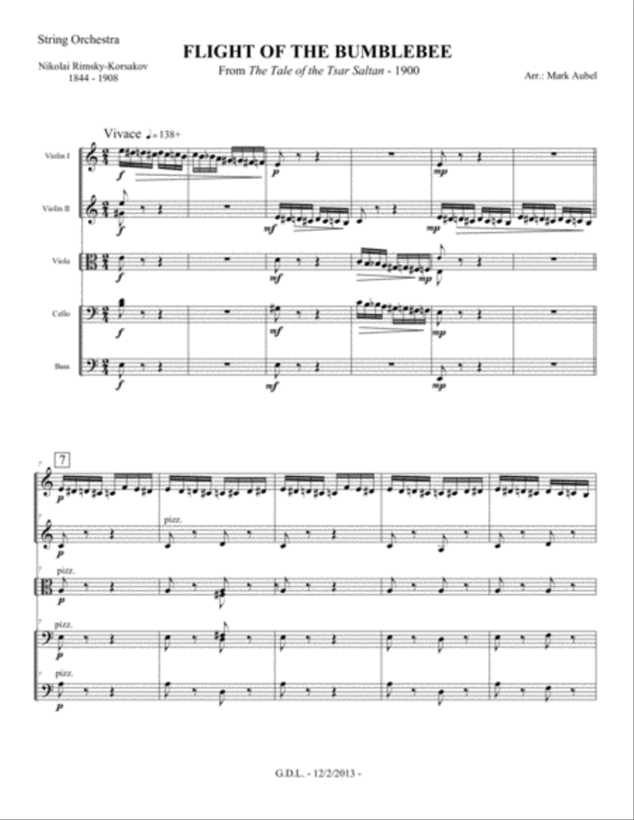 Flight of the Bumblebee Flight of the Bumblebee String Orchestra scores gallery preview page 2