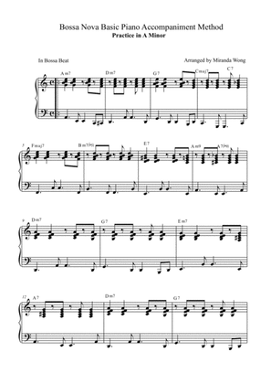 Piano Accompaniment for Bossa Nova No.1 in A minor - Jazz Lesson No.1