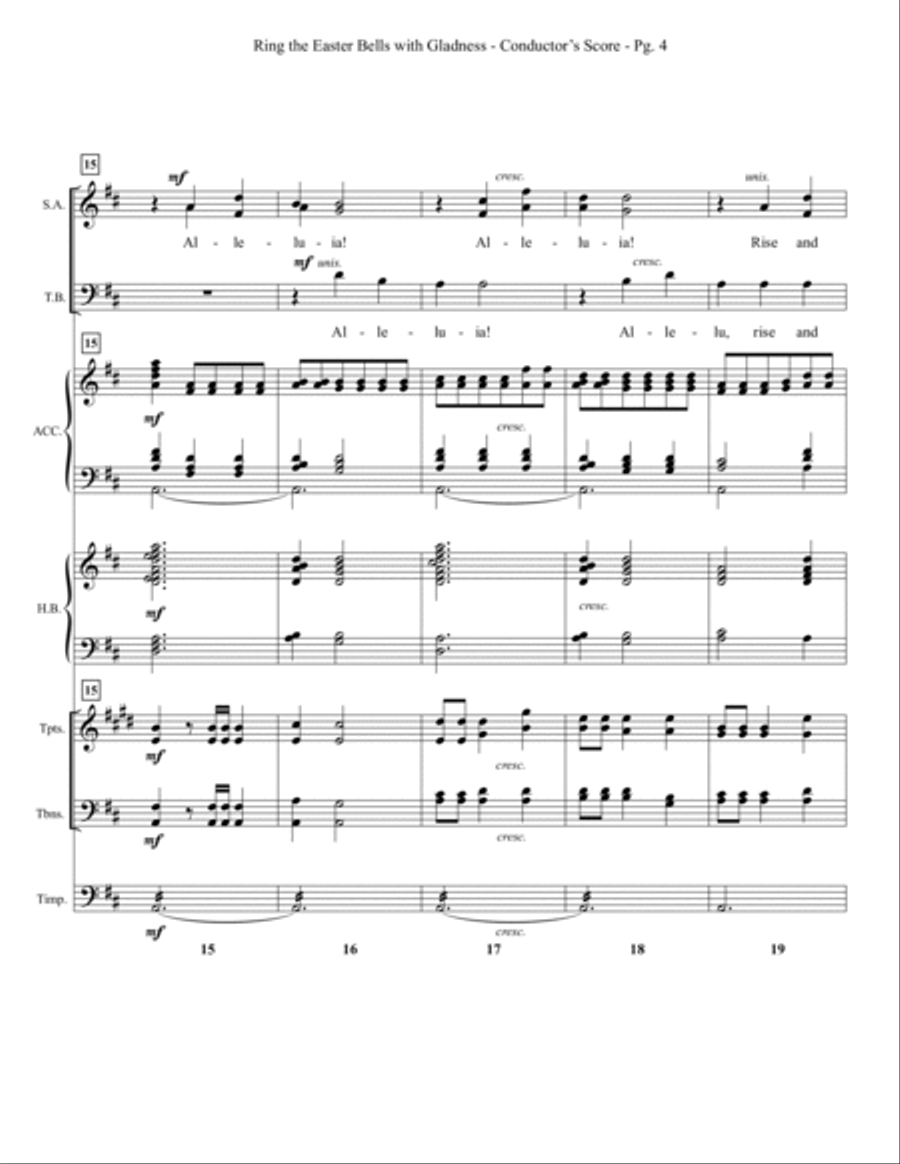 Ring the Easter Bells with Gladness - Full Score Choir scores gallery preview page 4