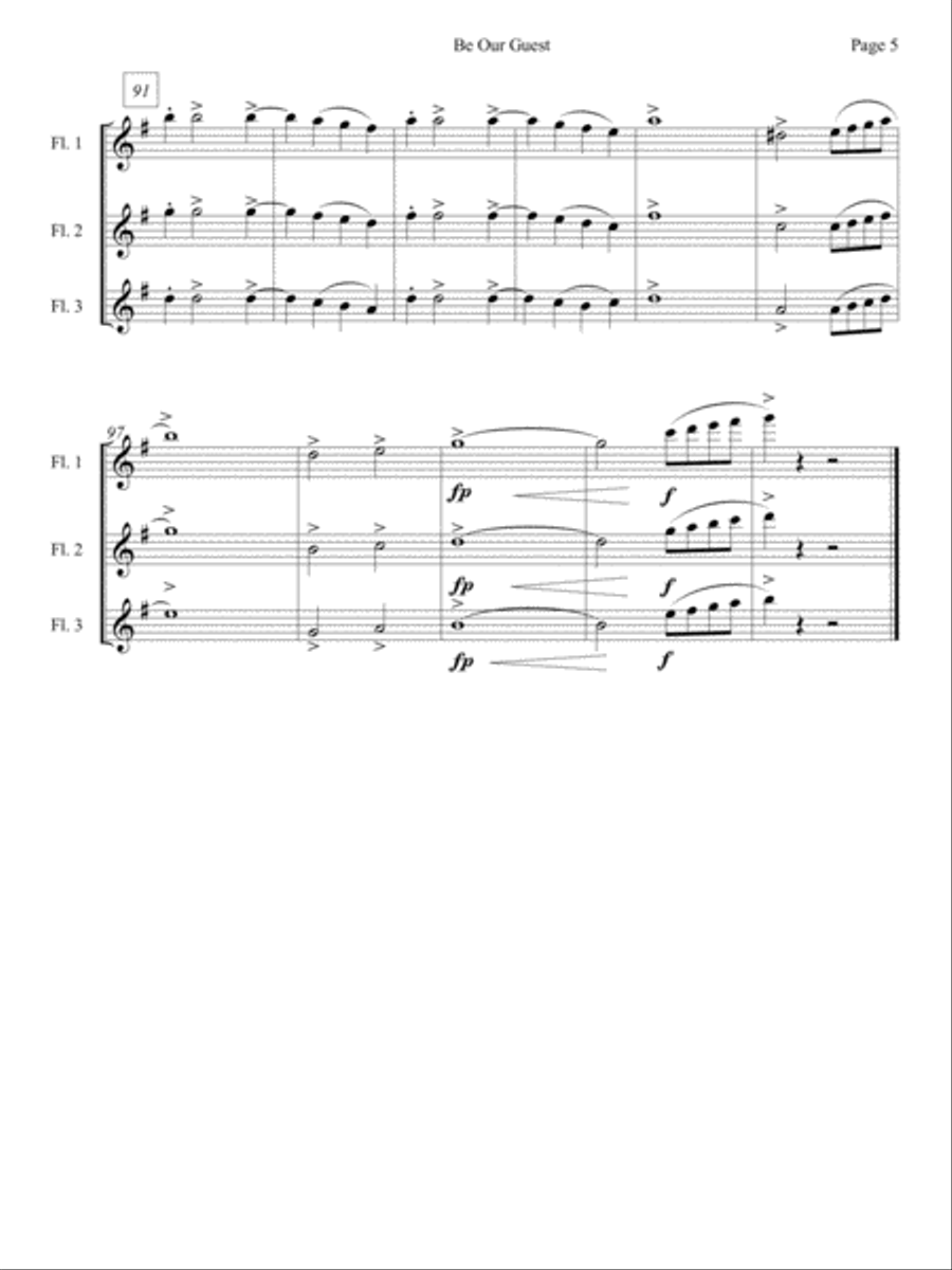 Be My Guest Woodwind Trio scores gallery preview page 6