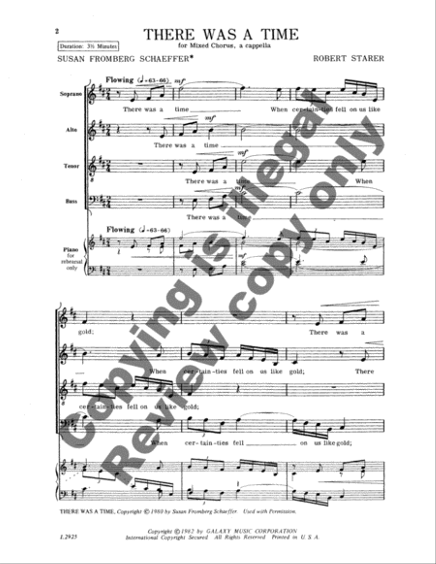 There Was a Time 4-Part scores gallery preview page 3
