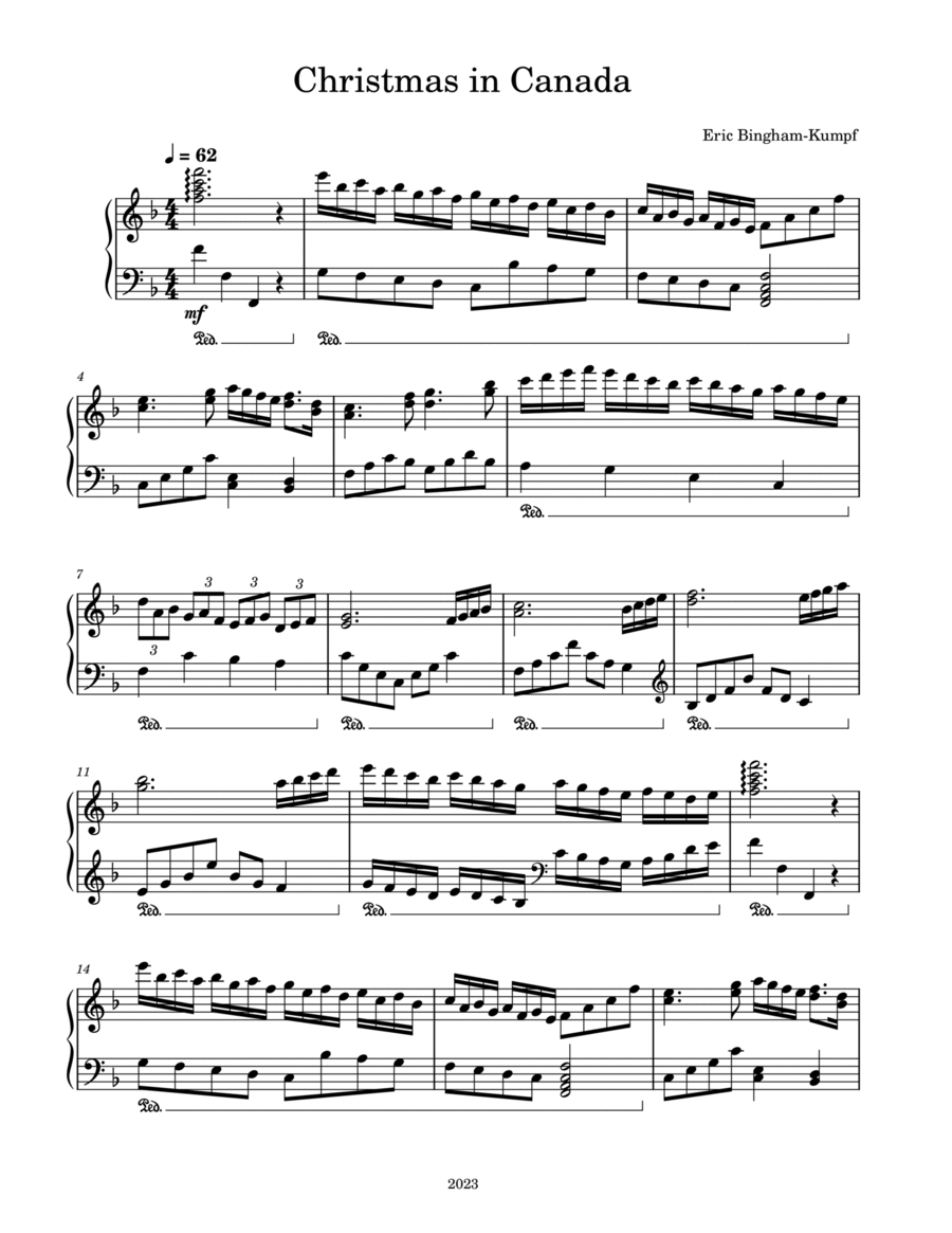 Christmas in Canada Piano Solo scores gallery preview page 1