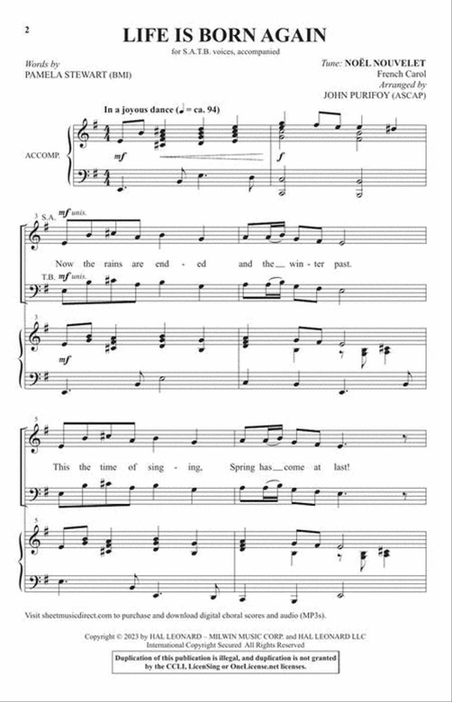Life Is Born Again 4-Part scores gallery preview page 3