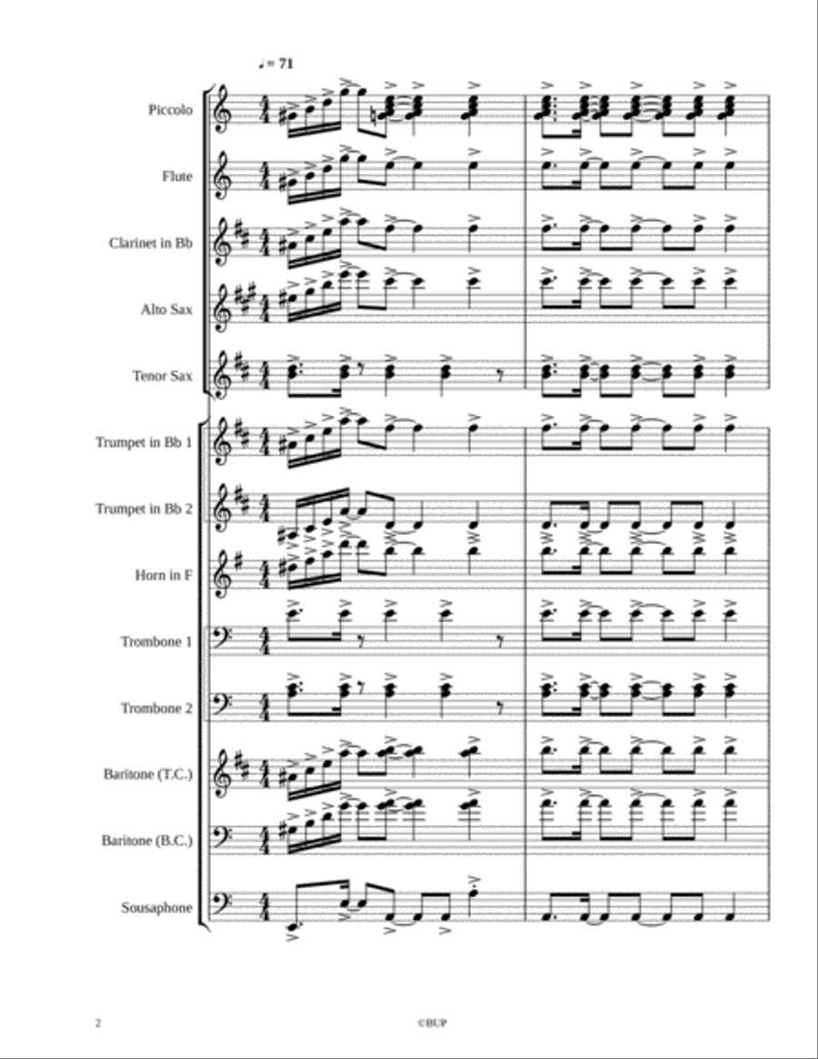Drake-After Dark Marching Band scores gallery preview page 2