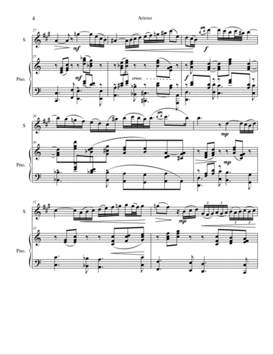 Arioso Alto Saxophone scores gallery preview page 4