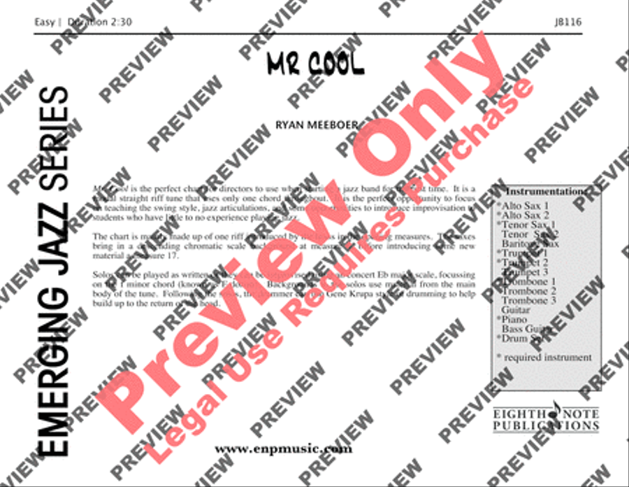 Mr. Cool Jazz Ensemble scores gallery preview page 2