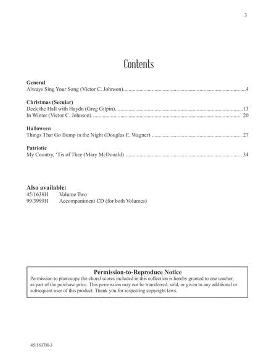Let's Sing! Volume One 2-Part scores gallery preview page 3